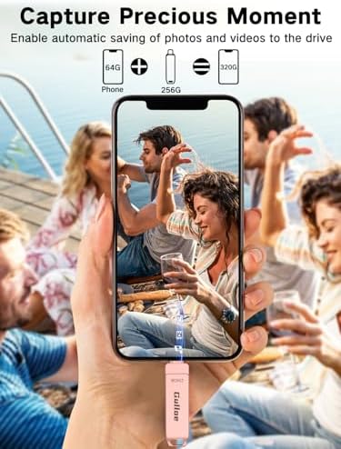 Gulloe 512 GB Flash Drive for i Phone, i Pad, Android & PC – Effortless Plug and Play USB Memory Stick with No App Needed, Sleek Metal Silver Design for Fast Photo and Video Backup, Perfect Storage Expansion Solution