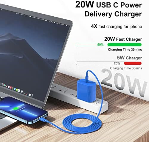 Ultra-Fast 3 FT USB-C to Lightning Charger Cable for i Phone 14, 13, 12, Pro Max & More – Certified High-Speed Charging, Enhanced Durability, and Universal Compatibility for Efficient Power Delivery – Perfect for Home, Office, and Travel Use