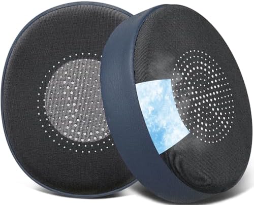 Revolutionary SOULWIT Cooling Gel Earpads for Jabra Evolve2 65 & 40 – Experience Ultimate Comfort with Breathable Ice Silk Fabric – Superior Replacement Ear Cushions for On-Ear Wireless Headsets – Perfect for Long Hours of Use in Sleek Black – Elevate Your Listening Experience with Enhanced Performance and Style