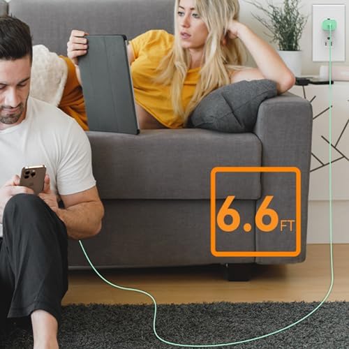 Auorld 30 W USB-C Fast Charger with 10 FT Cable – High-Performance Rapid Charging for i Phone 15/16, i Pad, Samsung Galaxy & Google Pixel – Stylish Purple Design for Maximum Flexibility and Compatibility on the Go
