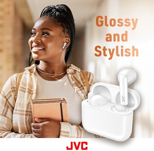JVC HAA4 TB True Wireless Bluetooth 5.1 Earbuds – Lightweight Design with Enhanced 12 mm Audio Drivers for Superior Sound Quality, IPX4 Waterproof for Active Use, and Up to 30 Hours Playtime – Ideal for Music and Calls on the Go