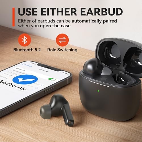 Elevate Your Audio Journey with Ear Fun Air True Wireless Earbuds – Bluetooth 5.0 Technology, 4 Microphones for Crystal-Clear Calls, IPX7 Waterproof Sweatshield for Active Lifestyles, Volume Control for Custom Sound, Fast USB-C & Wireless Charging, Deep Bass Sound Experience, 35 Hours of Playtime in Sleek White – Perfect for Music Lovers & Fitness Enthusiasts