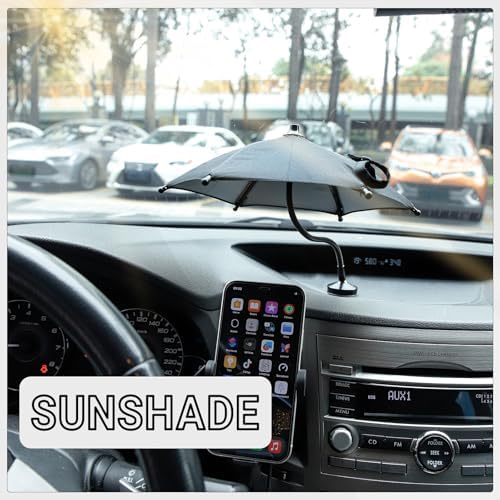 Ultimate Magnetic Umbrella Phone Stand for Outdoor Use – Adjustable Sun Shade Shield for i Phone 16/15/14/13/12 Pro Max, Samsung & Google Devices – Detachable Ring Grip for Enhanced Control – Heat-Resistant Design for Durability – Effortless Magnetic Setup – Car Mount Compatible – Elevate Your Mobile Experience in the Sun