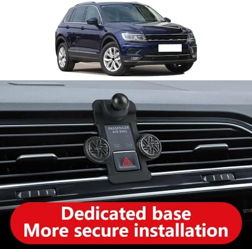 VW Tiguan 2018-2024 Premium Car Phone Holder – Custom-Fit Mobile Mount for Effortless Navigation & Hands-Free Calls – 360-Degree Rotating Auto Accessory – Sturdy & Stylish Design to Elevate Your Driving Experience