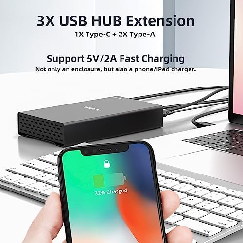 MAIWO 24 TB External Hard Drive Enclosure for 2.5″ & 3.5″ SATA HDD/SSD – High-Speed USB 3.0 Adapter with UASP Technology, Durable Aluminum Alloy Case for Optimal Heat Dissipation and Enhanced Data Transfer Performance