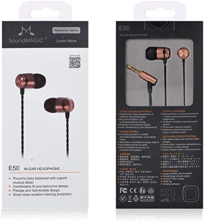 Sound MAGIC E50 Wired Earbuds – Premium Hi-Fi In-Ear Monitors with Noise Isolation and Comfortable Fit – Perfect for Music Lovers, Musicians, and Audiophiles – Ergonomic Design, Enhanced Device Compatibility, and Exceptional Sound Quality in Striking Blue Finish