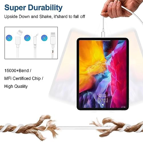 Maximize Your Charging Efficiency with the 20 W USB-C Power Adapter and 10 ft Type C Cable – The Ultimate Fast Charging Solution for i Phone 16, 15 Pro Max, and i Pad Featuring Advanced Safety Mechanisms for Secure On-the-Go Power Management and Unrivaled Compatibility