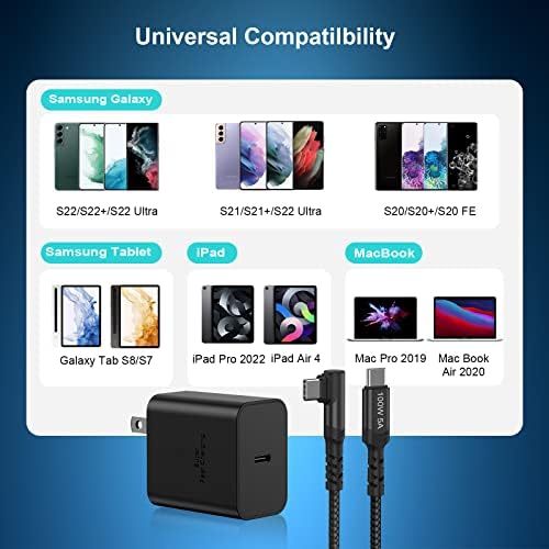 Costyle 45 W USB-C Fast Charger with 10 FT Type C Cable – Ultimate Rapid Charging Solution for Samsung Galaxy S20 to S25 & Note 20 – Travel-Friendly, Compact Design with Advanced Safety Features for Optimal Battery Longevity