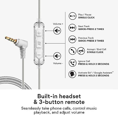 MEE audio M6 Sport Wired Earbuds – Premium Noise-Isolating Headphones with Dynamic Bass Sound, Sweatproof Design for Running and Workouts, Memory Wire Earhooks for Ultimate Comfort, 3.5 mm Jack Compatibility (Black) – Elevate Your Active Lifestyle with Unmatched Audio Quality