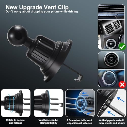 Revolutionary Magnetic Phone Car Mount with Integrated Wireless Charger – 18 W Fast Charging Air Vent Holder for i Phone and Smartphones, 360° Rotatable Design for Optimal Viewing and Enhanced Safety on the Road