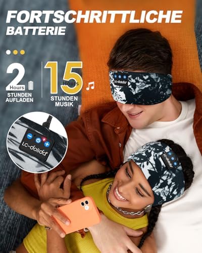 Discover the Ultimate Comfort with LC-dolida’s Bluetooth Sleep Headband – The Perfect Fusion of Relaxation and Functionality for Insomnia Relief and Active Lifestyles – USB-C Rechargeable, Soft Fabric, Ideal for Meditation, Yoga, Travel, and Workouts – Experience Seamless Connectivity with Bluetooth 5.4 and Enjoy High-Quality Sound while Blocking Out Distractions – Lightweight and Breathable Design for All-Night Wear – Elevate Your Sleep and Focus on Wellness with Our Dual-Function Sleep Mask and Headphones – A Thoughtful Gift for Yourself or Loved Ones Seeking Serenity and Comfort in Every Moment.
