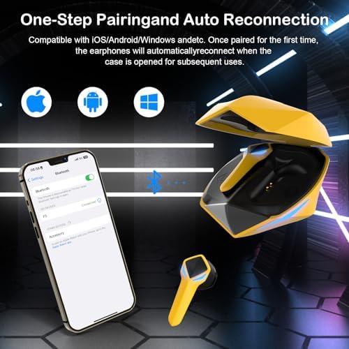 Elevate Your Audio Experience with LEEPENK F3 Wireless Earbuds – Dual Pack of Ergonomic Bluetooth Earbuds with 45 ms Ultra-Low Latency for Gaming, Intuitive Touch Controls for Hassle-Free Operation, and Eye-Catching Breathing Light Design – Ideal for Effortless Transitions Between Gaming Battles and Music Enjoyment