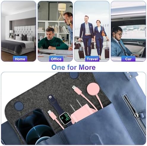 Revolutionary 2-in-1 USB C Charger for Apple Watch & i Phone – 6 FT Magnetic Fast Charging Cable with USB-C Wall Adapter – Compatible with Apple Watch Series 8/7/6/SE/5/4 & i Phone 14/13/12 – Ultimate Convenience & Enhanced Durability for On-the-Go Charging Solutions