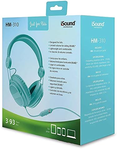 Kid-Safe i Sound DGHP-5540 Headphones in Vibrant Purple – Lightweight, Volume-Controlled Design with Built-In Mic for Enhanced Audio Safety and Compatibility Across Devices