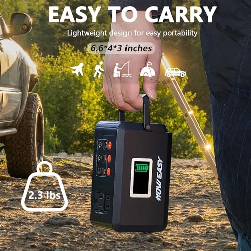 Ultimate HOWEASY 120 W Portable Power Bank – 24000 m Ah High-Capacity Laptop Charger with Dual AC Outlets, Triple DC Ports, and Dual USB QC3.0 Fast Charging – Perfect for Camping, Travel, and Emergency Power Supply with Built-in LED Light