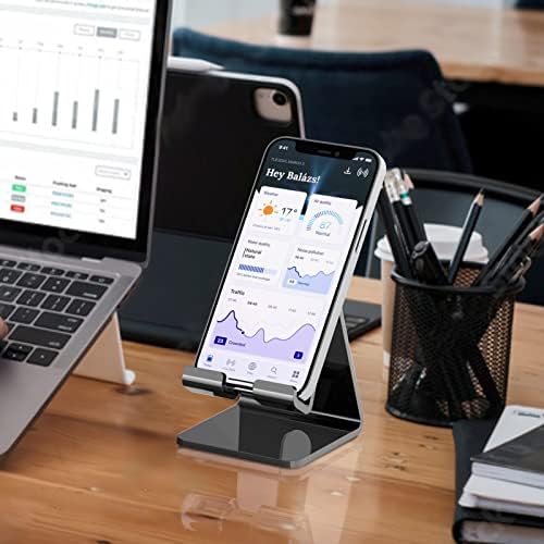 Crpich Acrylic Cell Phone Stand, Portable Phone Holder, Clear Phone Stand for Desk, Compatible with Phone16 15 14 13 12 Pro Max 11 Xr Plus SE, Switch, Android Smartphone, Pad, Desk Accessories, 2 Pack – Enhanced Compatibility and Speed