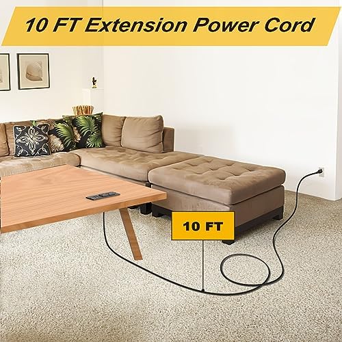 Recessed Power Grommet with Dual 20 W USB C Ports and 6 FT Extension Cord – Versatile Desk Power Socket with 2 AC Outlets for Seamless Integration into Cabinets, Drawers, or Nightstands – ETL Listed for Safety and Enhanced Charging Efficiency – Ideal for Organized Home Offices and Modern Living Spaces