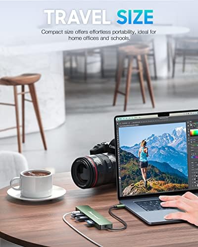 Unlock Seamless Connectivity with the Hiearcool 7-in-1 USB C Hub Adapter – High-Speed USB 3.0, 4 K HDMI Output, and 100 W Power Delivery for Mac Book Pro and Type C Devices – Your Ultimate Multi-Port Solution for Enhanced Productivity and Effortless Data Transfer