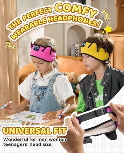 Ultimate Kids Bluetooth Headphones for Safe and Stylish Listening – Versatile Wired Playback Option with Volume Limiting Technology – Durable and Lightweight Design for Travel, School, and Home Use – Adjustable Headband for Customized Comfort – Compatible with Kindle, Tablets, and Cell Phones – Perfect for Boys and Girls