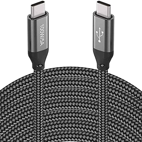 15 FT USB C to USB C Charging Cable – 100 W Fast Power Delivery for i Phone 15 Pro Max, Mac Book Air, i Pad Pro, Samsung Galaxy, One Plus, Google Pixel, PS5 & Xbox – Ultimate Durability and Enhanced Compatibility for Rapid Charging and Data Transfer