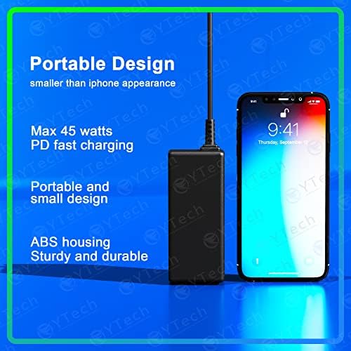 High-Performance 45 W USB-C Fast Charger for Laptops – Universal Compatibility with HP, Dell, Lenovo, Acer, Asus, Samsung, and Google Devices – Quick Charge Technology with 10 ft Cable for Ultimate Convenience – 30-Day Money-Back Guarantee and 12-Month Warranty Included