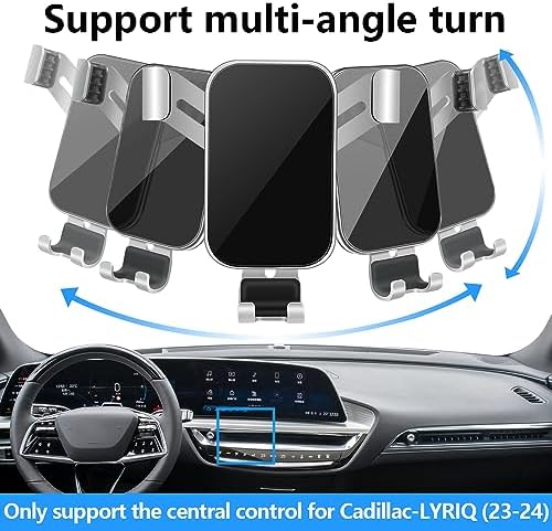 Cadillac Lyriq 2023-2025 Premium Phone Holder: Advanced Air Vent Mount for Optimal Smartphone Accessibility, 360-Degree Swivel, Integrated Charging, Universal Fit – Transform Your Driving Experience with Effortless Navigation and Hands-Free Functionality