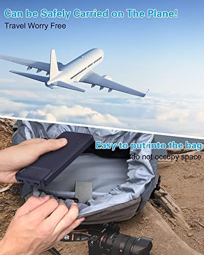 Dual 10,000 m Ah Portable Power Bank Set – Ultra-Slim USB-C Fast Charging Chargers for i Phone, Android, Google Devices – Triple-Port External Battery Pack for Safe, All-Day Use on the Go with Enhanced Compatibility and Lightweight Design