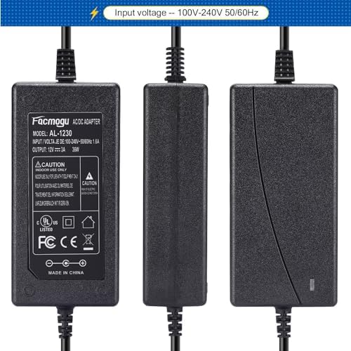 High-Efficiency 12 V 8 A AC to DC Power Adapter – 96 W Switching Supply for LED Strip Lights – 6.7 ft Power Cord – Universal Compatibility with 5.5 mm x 2.5 mm & 2.1 mm Connectors – Robust, Long-Lasting Power Solution for Home and Professional Use – Enhanced Performance & Economical Design