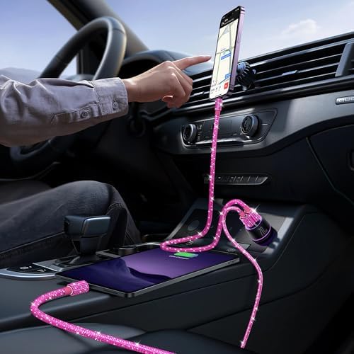 Bling Sparkling Black Diamond USB to USB C Cable – 4 FT 60 W Fast Charging Charger for i Phone 16, 15 Plus, Pro Max & Samsung Galaxy S25, S24, S23 – Stylish Braided Design for Enhanced Durability and Compatibility – Luxury Tech Accessory for High-Performance Power Delivery