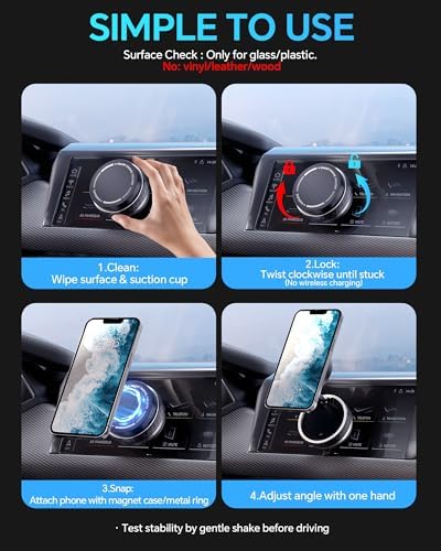 Ultimate 360° Rotating Magnetic Phone Holder – Versatile Suction Cup Mount for Smooth Surfaces, Gym, Bathroom & More – Compatible with i Phone 16/15/14/13 – Enhanced Stability & Hands-Free Convenience for Everyday Use
