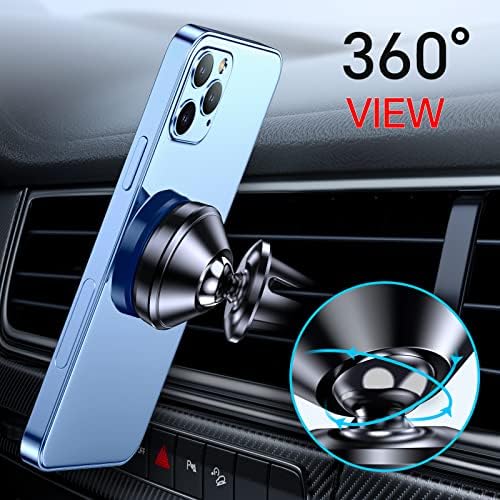 Dual-Pack Car Vent Magnetic Phone Holder for Enhanced Driving Safety | Effortless Installation & 360° Rotation | Compatible with i Phone 13, 12, 11 Pro Max, Samsung & All Smartphones | Strong Magnetic Grip & Reusable Design for Convenient Vehicle Transfers