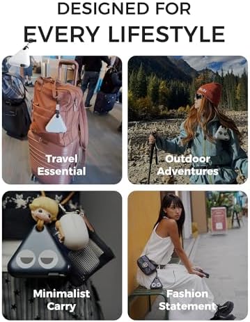 Ultimate Travel Power Bank with Retractable 2.3 ft Cable and Durable Paracord Carabiner – 10000 m Ah Fast Charging Wearable Charger in Stellar Gray, USB-C Compatible for All Devices – Stay Energized on the Go!