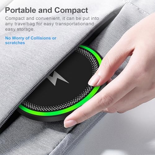 Effortless 15 W Wireless Charging Pad for Samsung Galaxy Z Flip 7, Z Fold 7, S25 Series & Google Pixel 9 – Sleek, Tangle-Free Android Charger Station with Enhanced Safety Features & Versatile Compatibility for Quick Power Solutions