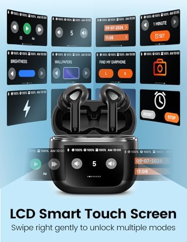 Ultimate Bluetooth 5.3 Wireless Earbuds – Experience Superior Deep Bass with 50-Hour Playtime, IPX7 Waterproof Design for Enhanced Durability, Featherlight In-Ear Fit for All-Day Comfort, Integrated Microphone for Clear Hands-Free Calling, Effortless Compatibility with i OS & Android Devices – Ideal Gift for Music Enthusiasts and Fitness Lovers