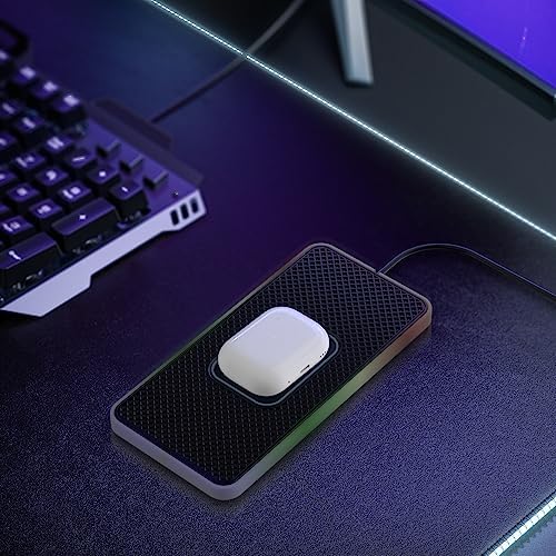 Effortless Wireless Car Charger Pad – Rapid Multi-Device Charging Station for i Phone 16/15/14/13/12 Pro & Samsung S20/S21/S22/S23 – 1 Meter Cable Included for Ultimate Convenience – Qi-Compatible Design for Air Pods and More – Sleek, Space-Saving Accessory for Your Vehicle’s Interior