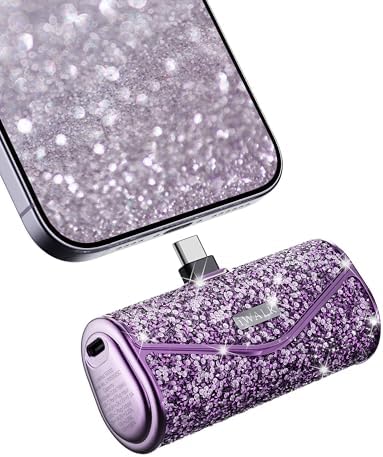 Sparkling 5000 m Ah Portable Charger by i Walk – 22.5 W High-Speed Power Bank with Integrated USB-C for i Phone 16/15 & Samsung Galaxy S25/S24 – Stylish Travel Companion for Effortless On-the-Go Charging and Continuous Power Output