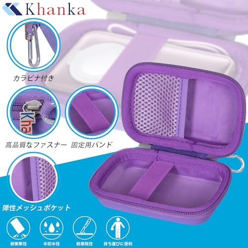 Khanka Compact Hard Shell Travel Case for Anker Mag Go 10000 m Ah Power Bank – Lightweight & Shockproof Protection for Apple Watch Charging – Ideal for Outdoor Adventures with Carabiner Clip – Dust & Water Resistant Storage Solution – Secure Design with Internal Buckle & Mesh Pocket for Accessories – Case Only, No Battery Included
