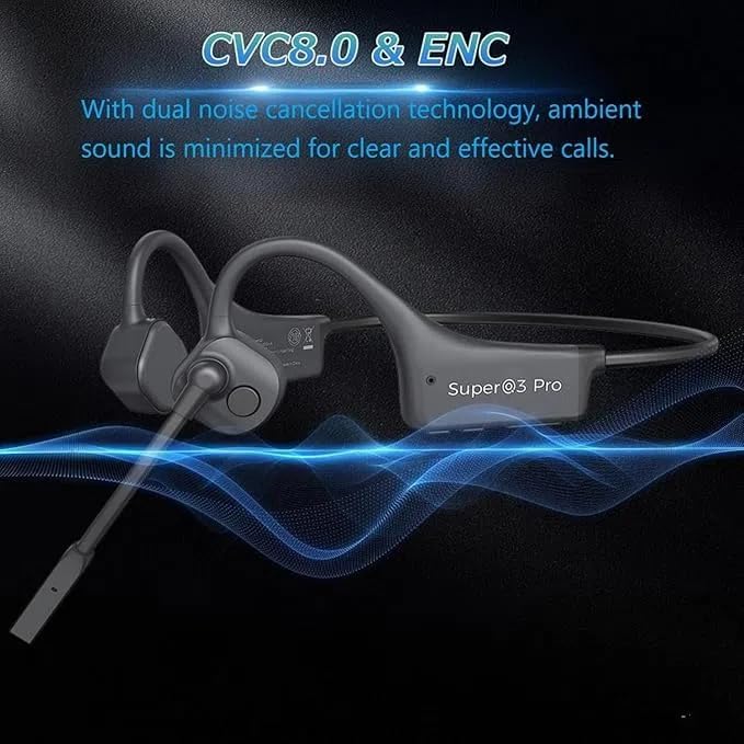 Ultra-Lightweight Bone Conduction Bluetooth Headphones – Waterproof Open-Ear Design for Enhanced Awareness and Comfort – Ideal for Sports, Workouts, and Hands-Free Calls with Crystal Clear Audio – Multi-Device Connectivity and Durable Performance for Active Lifestyles