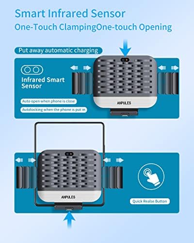 ANPULES 2-in-1 Wireless Charging Stand for Samsung Galaxy Z Fold Series and Buds – Fast Charging Dock with 3 Coils for Enhanced Compatibility and Efficiency, Sleek Design for Tidy Spaces, Non-Slip Surface for Secure Charging