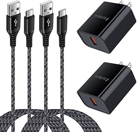 Ultra-Fast 18 W QC3.0 USB-C Wall Charger & Sturdy USB-A Cable – Optimized for Samsung Galaxy A & S Series, Delivering Lightning-Quick Power, Compact for Travel, and Equipped with Superior Safety Features for Reliable Charging