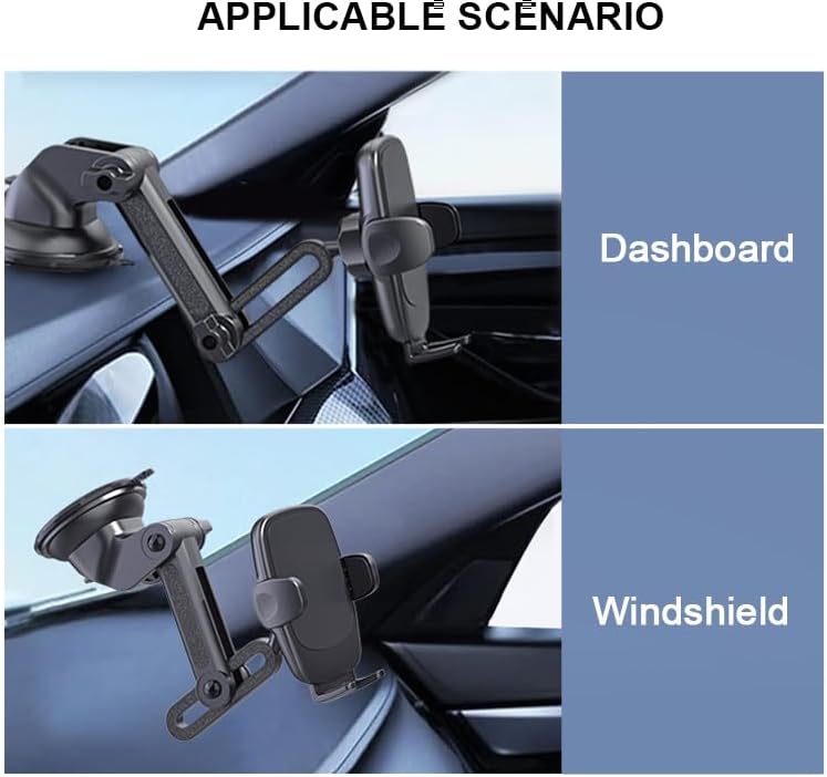 DEERLAMN Car Phone Holder, [Upgraded Stronger Suction] Phone Mount for Car Dashboard & Windshield, Universal Cellphone Holder Fit for iPhone 16 Pro Max 15 14 13 12 All Smartphone – Enhanced Compatibility and Speed