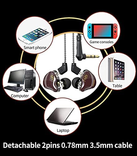 Unleash Your Sound Potential with CCZ Coffee Bean Wired Earbuds – Premium In-Ear Monitors for Musicians and Fitness Enthusiasts, Featuring Hi-Fi Bass and Patented Comfort Eartips – Perfect for Stage Performances, Workouts, and Everyday Listening – Lightweight, Durable Design for Unmatched Audio Quality in Any Setting