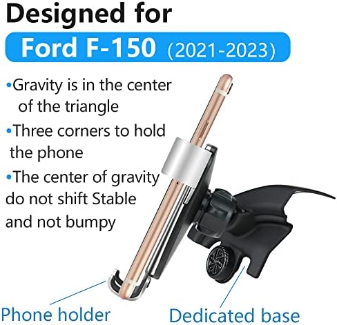 LUNQIN Ford F-150 Car Phone Holder (2021-2025) | Premium Mobile Cradle for Seamless Navigation & Hands-Free Calls | Vent-Mounted, Adjustable Design for All Smartphone Sizes | Secure Charging & Enhanced Visibility Accessory for Truck Interior