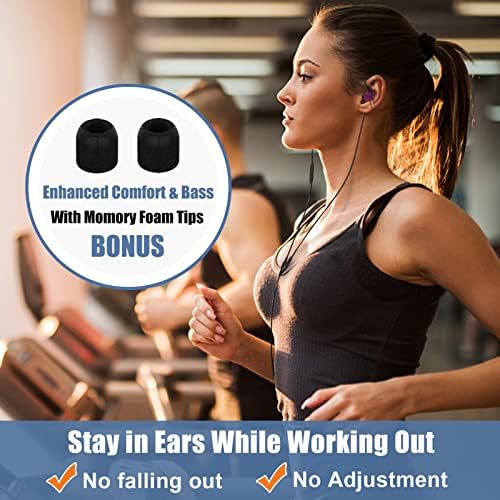 Lightweight Purple Sport Earbuds for Small Ears: Noise-Isolating, Comfortable Fit with Earhooks for Kids and Women, Perfect for Running and Workouts, Hands-Free Mic and Volume Control for Seamless Connectivity