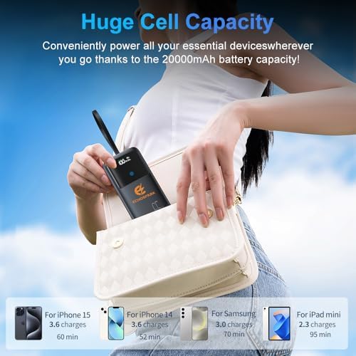 High-Capacity 20000 m Ah Power Bank with 65 W Fast Charging – Universal USB-C Portable Charger for Steam Deck, i Phone 16/15/14, Mac Book Pro, i Pad Pro, Samsung S24, ROG Ally (X) – Lightweight & Durable External Battery Pack with PD3.0 for Rapid Device Charging