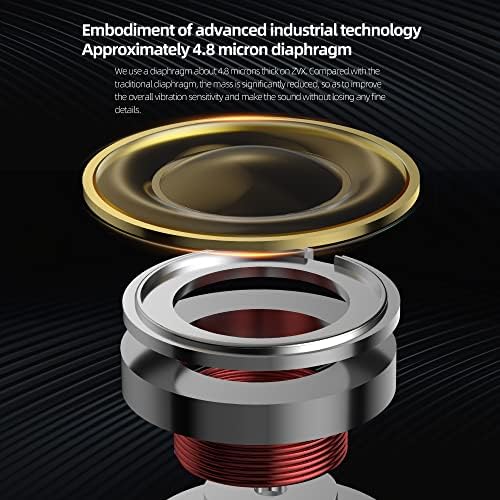 Experience Unmatched Audio Fidelity with Keephifi KZ ZVX In-Ear Monitor Earphones – 10 mm Dual Cavity Dynamic Driver, Premium Metal Shell, Detachable 2-Pin Silver-Plated Cable, and Integrated Mic for Audiophiles and Musicians – Superior Sound Quality and Comfortable Fit for All-Day Listening