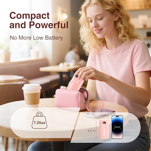 MARBERO Ultra-Lightweight 10,000 m Ah Fast Charging Power Bank – Compact USB-C Charger with 18 W Output for i Phone, i Pad, Samsung Galaxy & Google Devices – Essential Travel Companion with Advanced Safety Features for On-the-Go Power Management