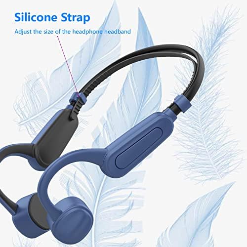 Revolutionary Bluetooth 5.0 Bone Conduction Neckband Headphones – Waterproof Open Ear Earphones for Active Lifestyles, Perfect for Cycling, Running, and Gym Workouts with Fast Charging and Universal Compatibility