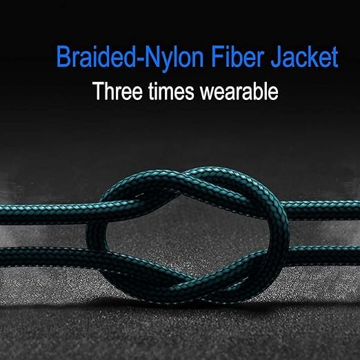 High-Speed USB Type C Cable 3-Pack – Durable Nylon Braided Charger for i Phone 16, Galaxy S24 & PS5 – Versatile 10 ft, 6.6 ft, 3.3 ft Lengths for Rapid Charging and Data Transfer – Enhanced Compatibility for All Modern Devices