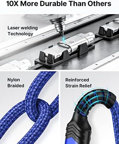 JSAUX 6 FT USB C to Lightning Cable – Apple MFi Certified Fast Charging Cord for i Phone 14/13/12 Series – Durable Braided Nylon, Tangle-Free Design, Vibrant Red – Optimal Compatibility & Speed for Seamless Connectivity